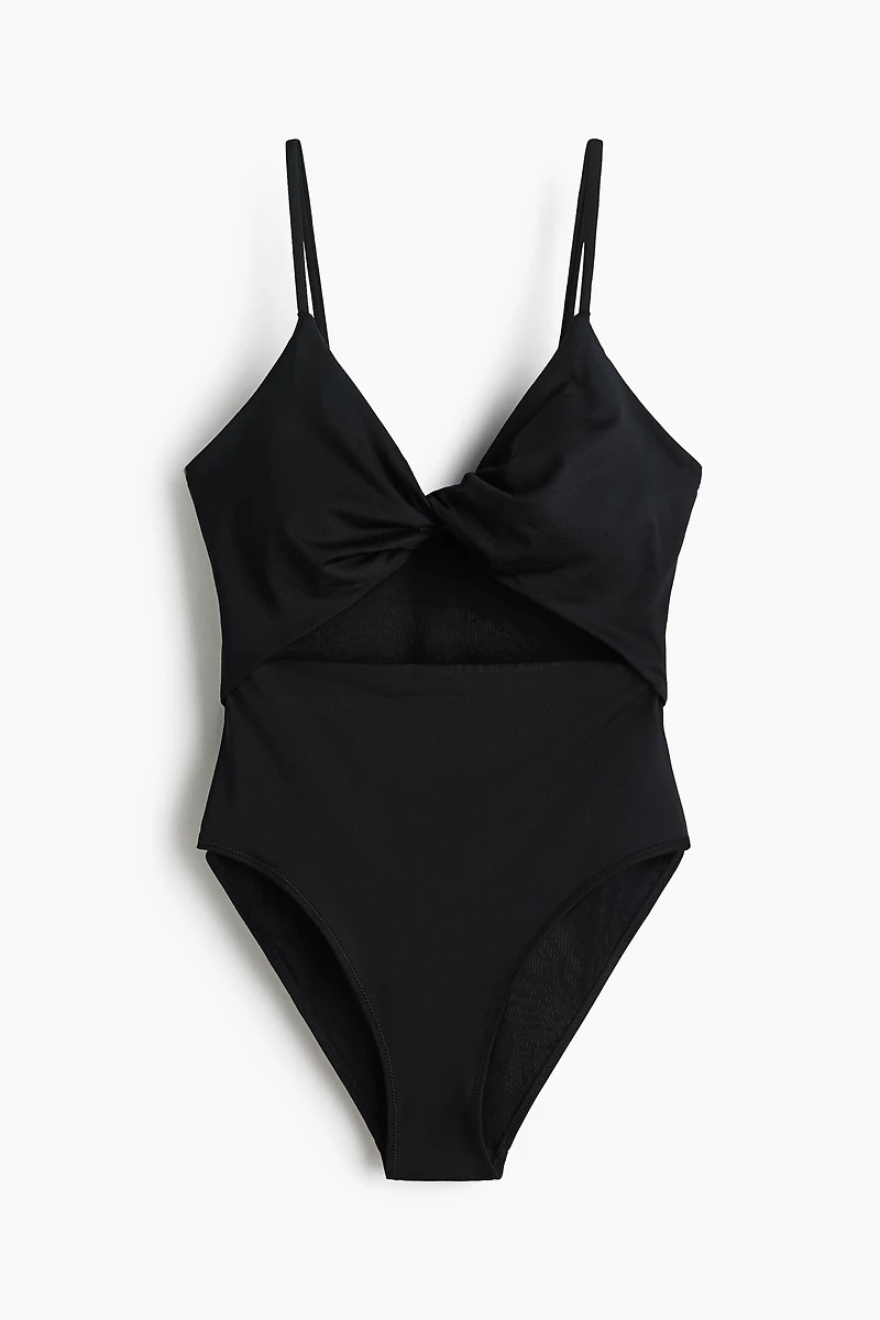 Padded-Cup High-Leg Swimsuit