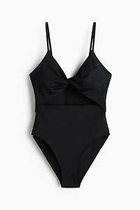 Padded-Cup High-Leg Swimsuit