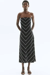 Robe bandeau en lin mélangé