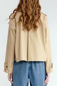 Trench-Look Cotton Jacket