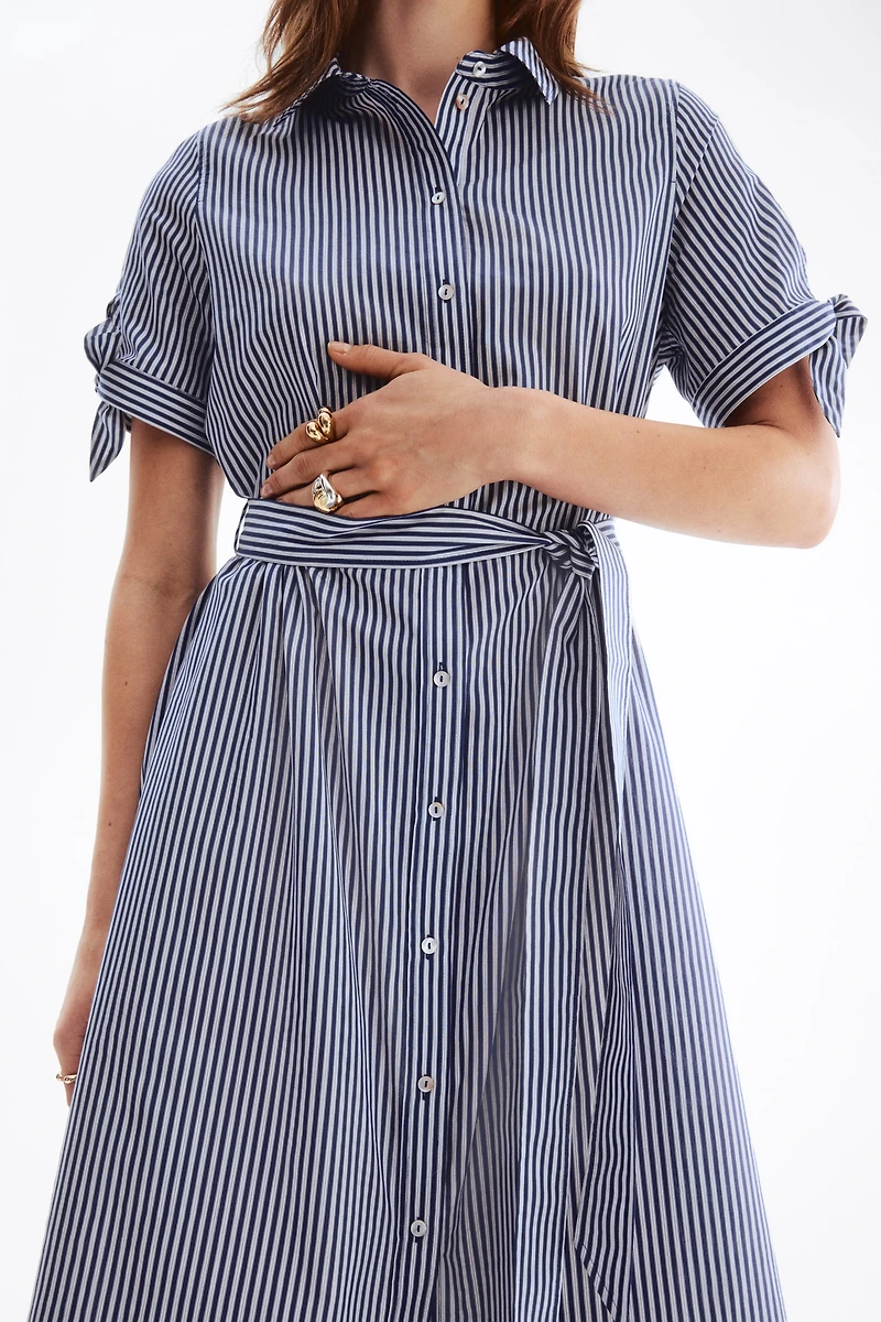 Short-Sleeved Shirt Dress