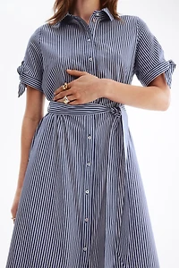 Short-Sleeved Shirt Dress