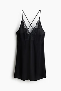 Lace-Trimmed Viscose Nightgown