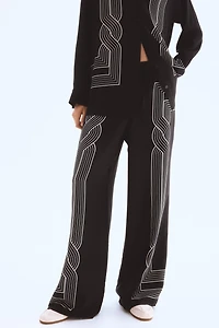 Printed Pull-On Pants