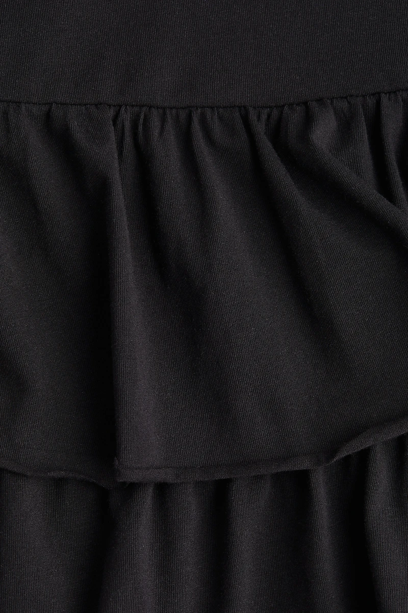 Tiered Jersey Mini Skirt
