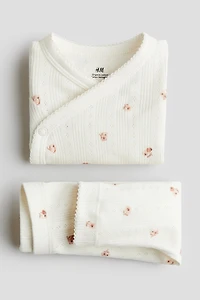 Ensemble 2 pièces en pointelle de coton