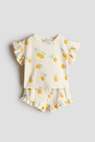 2-Piece Ruffled Terry Set