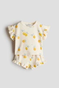 2-Piece Ruffled Terry Set