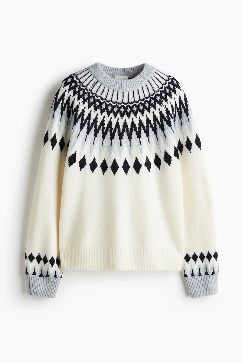 Jacquard-Knit Sweater
