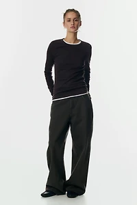 Long-sleeved Jersey Top