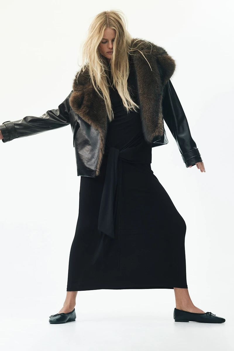 Robe à manches longues en jersey