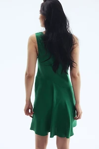 Flared satin dress