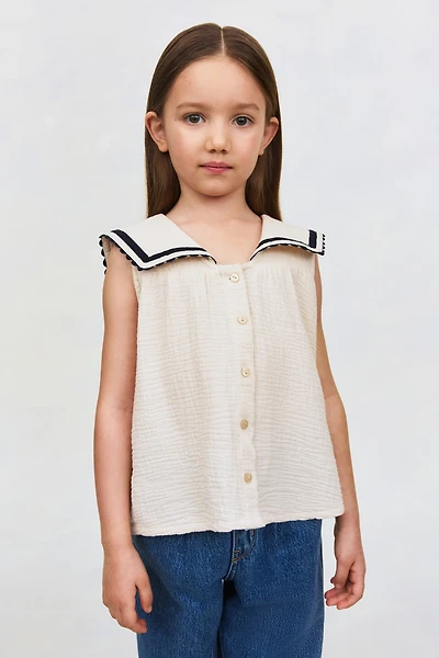 Blouse en mousseline de coton
