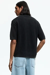 Relaxed-Fit Open-Knit Shirt