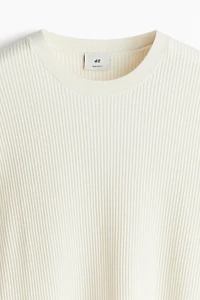 T-shirt Coupe Classique en tricot côtelé