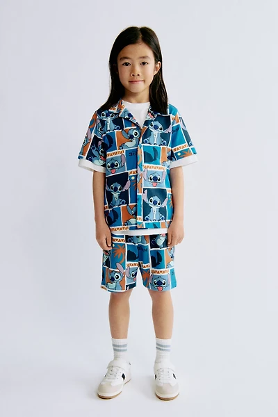 Chemise imprimée avec col cubain