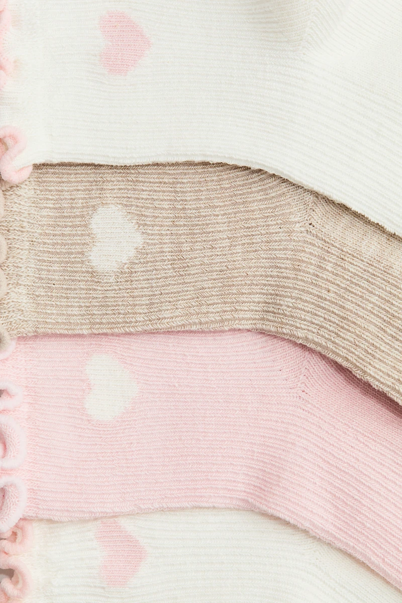 Lot de 4 paires chaussettes à bord surjeté