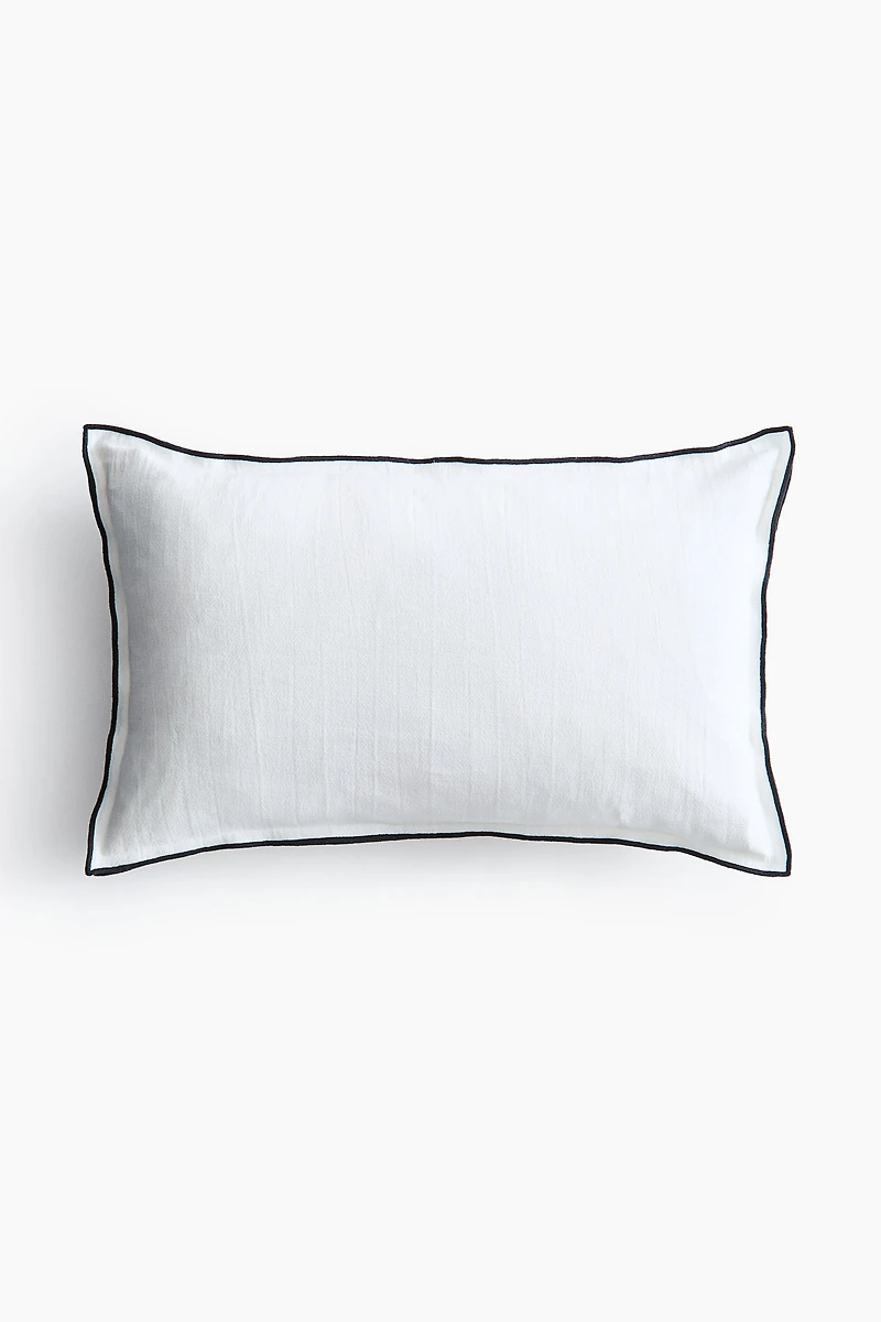 Housse de coussin en lin mélangé