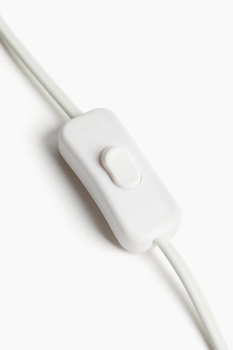 Small fabric-covered table lamp