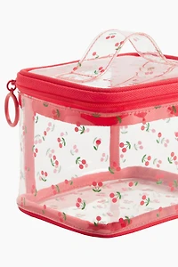 Patterned Boxy Makeup Bag