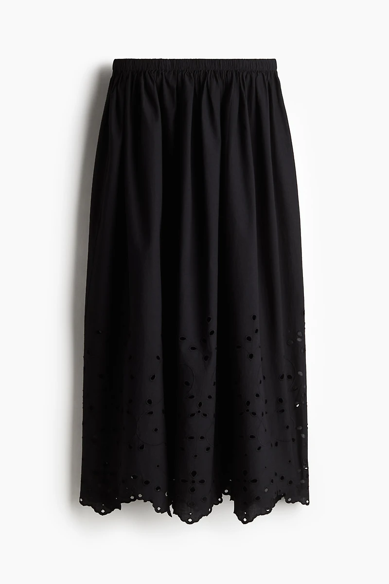 Eyelet-Embroidered Skirt