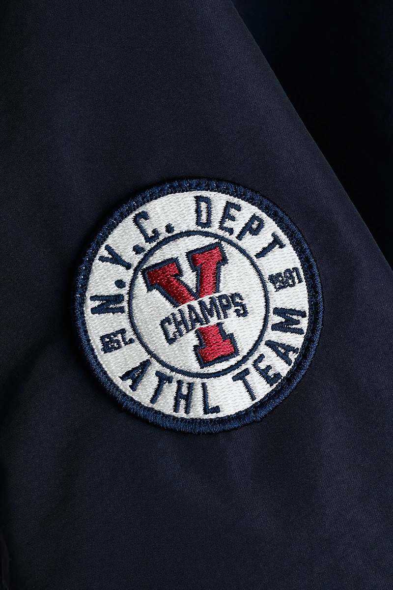 Motif-Detail Baseball Jacket