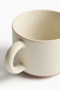 Tasse en grès cérame avec glaçure réactive
