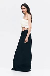 Flounced Bandeau Crop Top