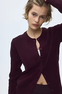 Textured-Knit Cardigan