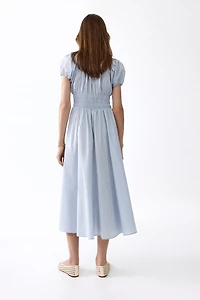 Smocked-Waist Dress