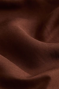 Linen-Blend Barrel-Leg Pants