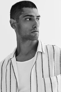 Regular-Fit Linen-Blend Resort Shirt