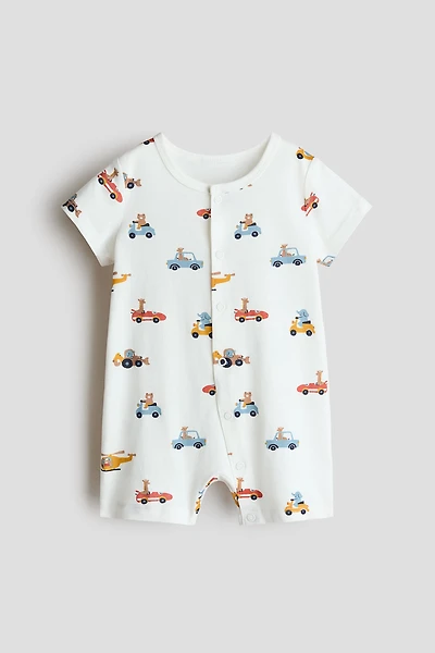 Short Cotton Pajama Jumpsuit