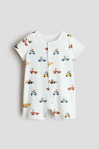 Short Cotton Pajama Jumpsuit