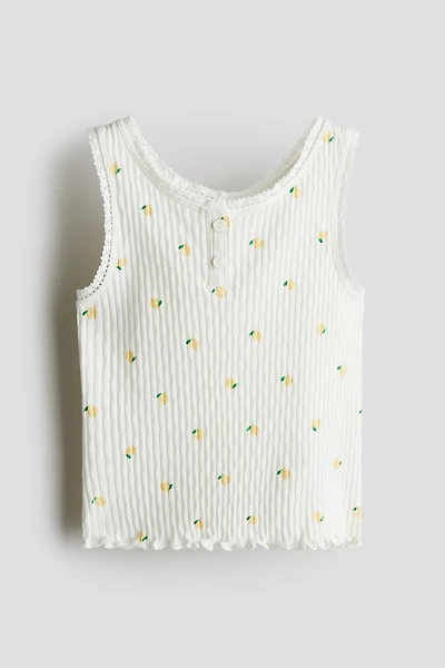 Pointelle Cotton Tank Top
