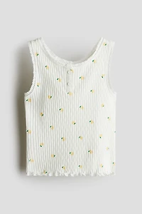 Camisole en pointelle de coton