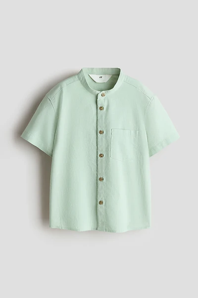 Band-Collar Shirt