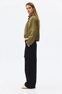 Barrel-Leg Cargo Pants