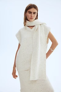 Chandail sans manches avec col cravate