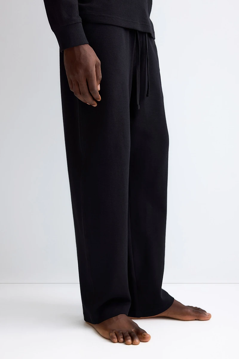 T-shirt et pantalon de pyjama en coton gaufré