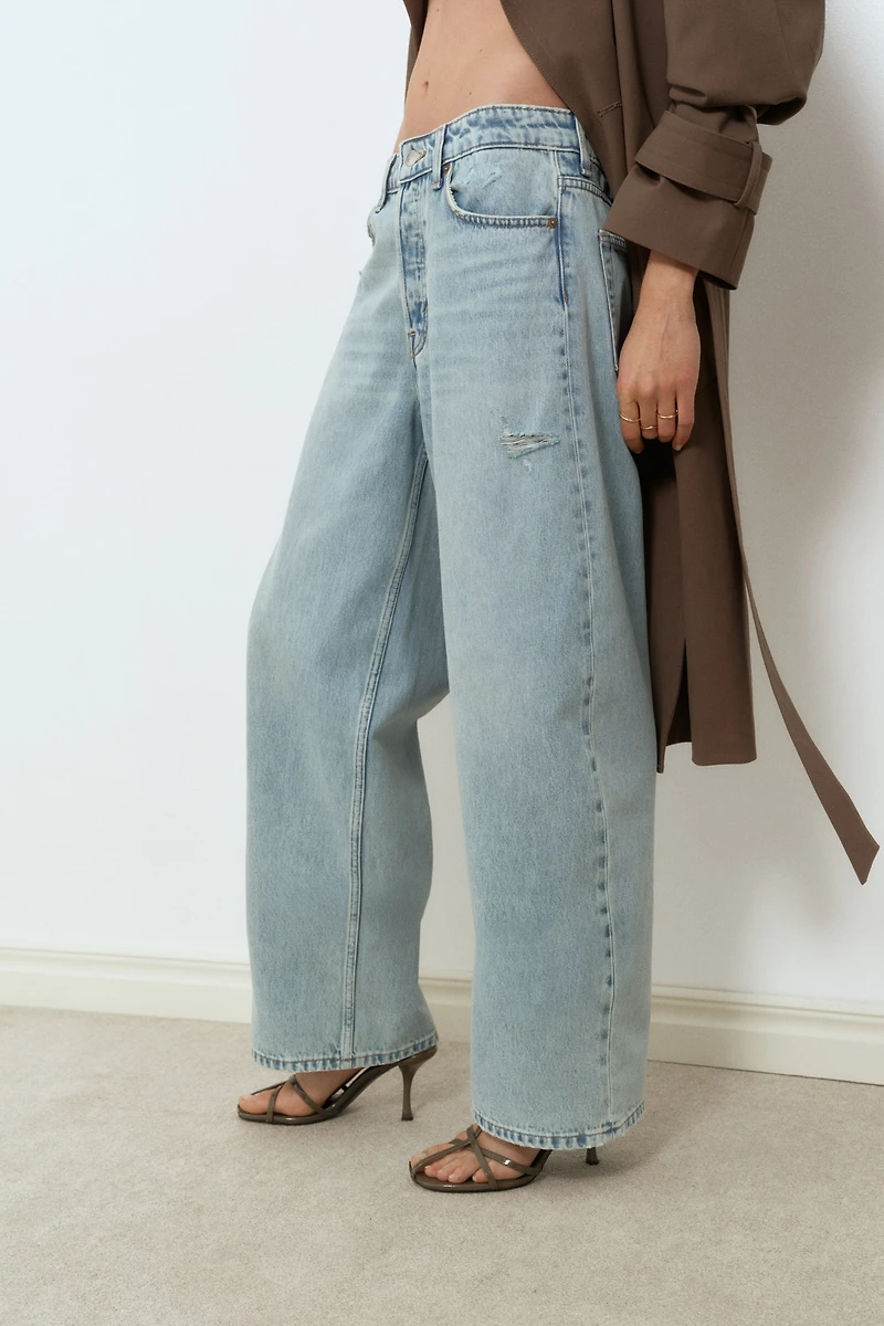 Barrel Regular Waist Ankle Jeans