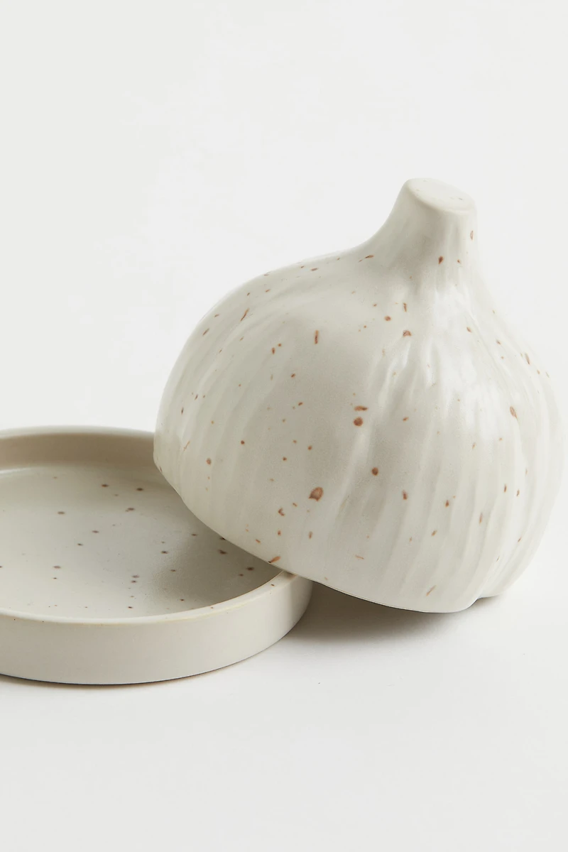 Cloche à ail avec soucoupe