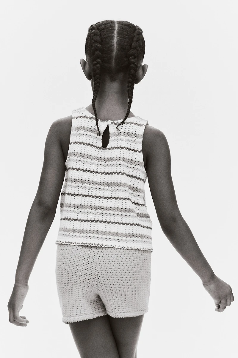 Textured-Knit Shorts