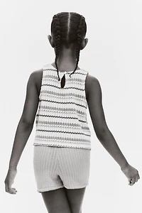 Textured-Knit Shorts