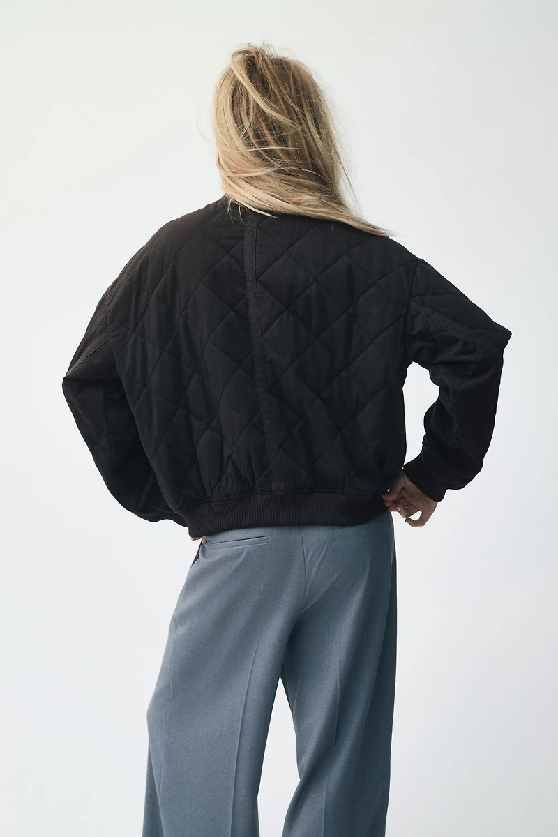 Quilted Bomber Jacket