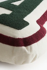 Letter-Shaped Corduroy Cushion