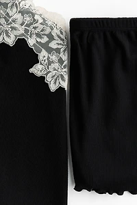 Ribbed Jersey Pajamas