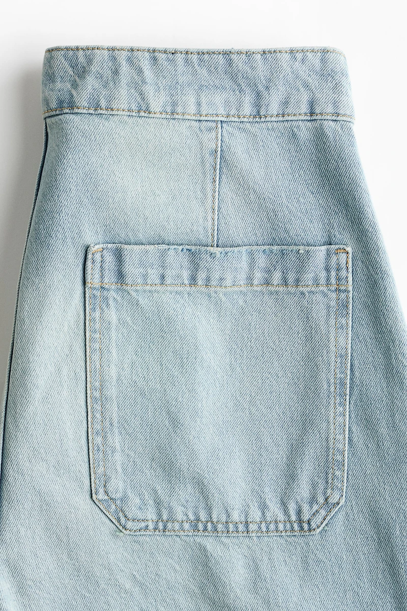 Regular-Waist Barrel-Leg Ankle Jeans