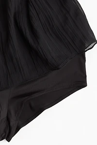 Sheer Crinkled Skirt