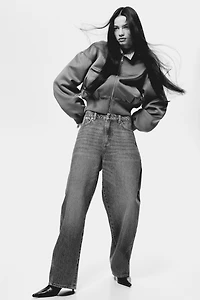 Barrel Leg High Waist Jeans